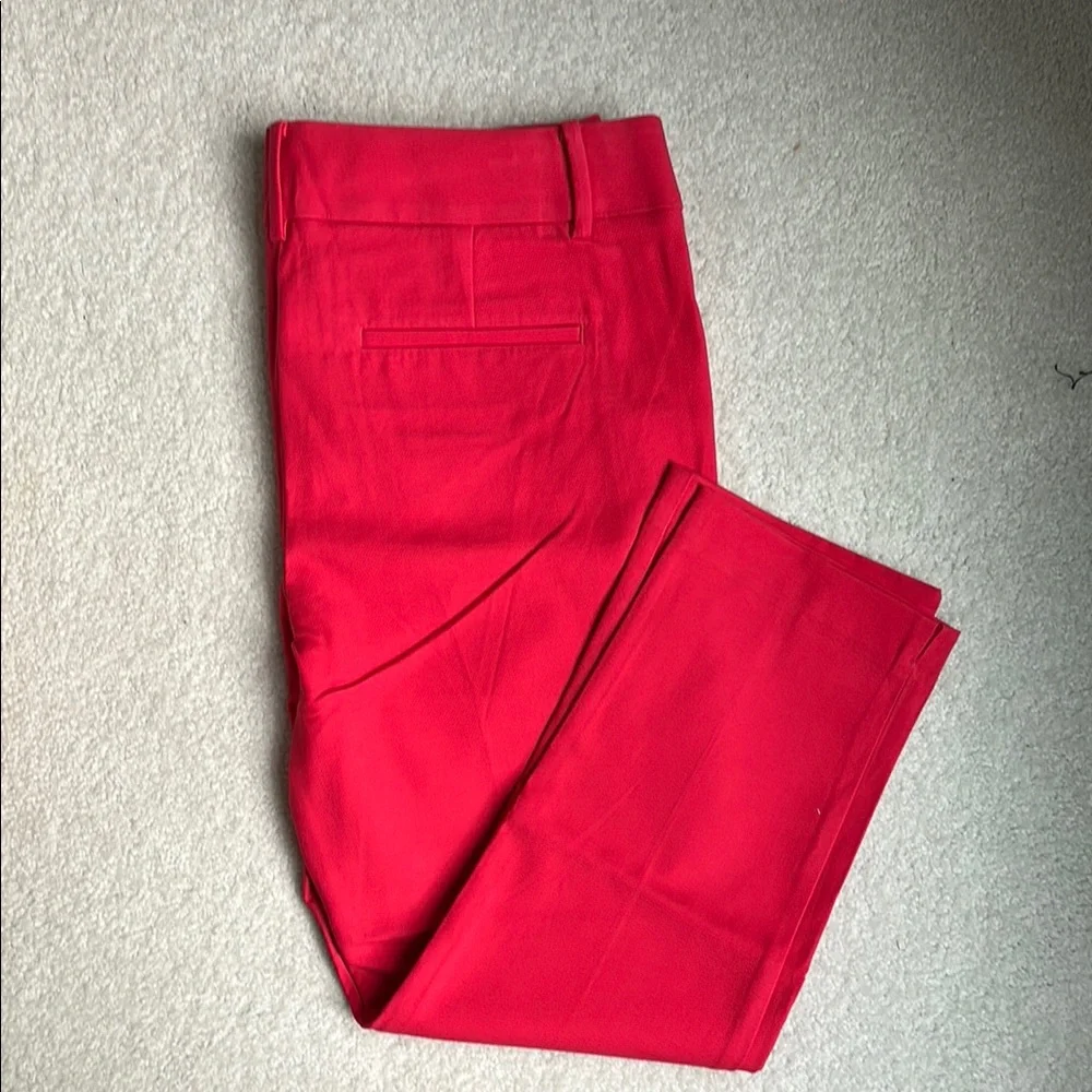 LOFT Red Ankle Cropped Pants - Picture 2 of 4